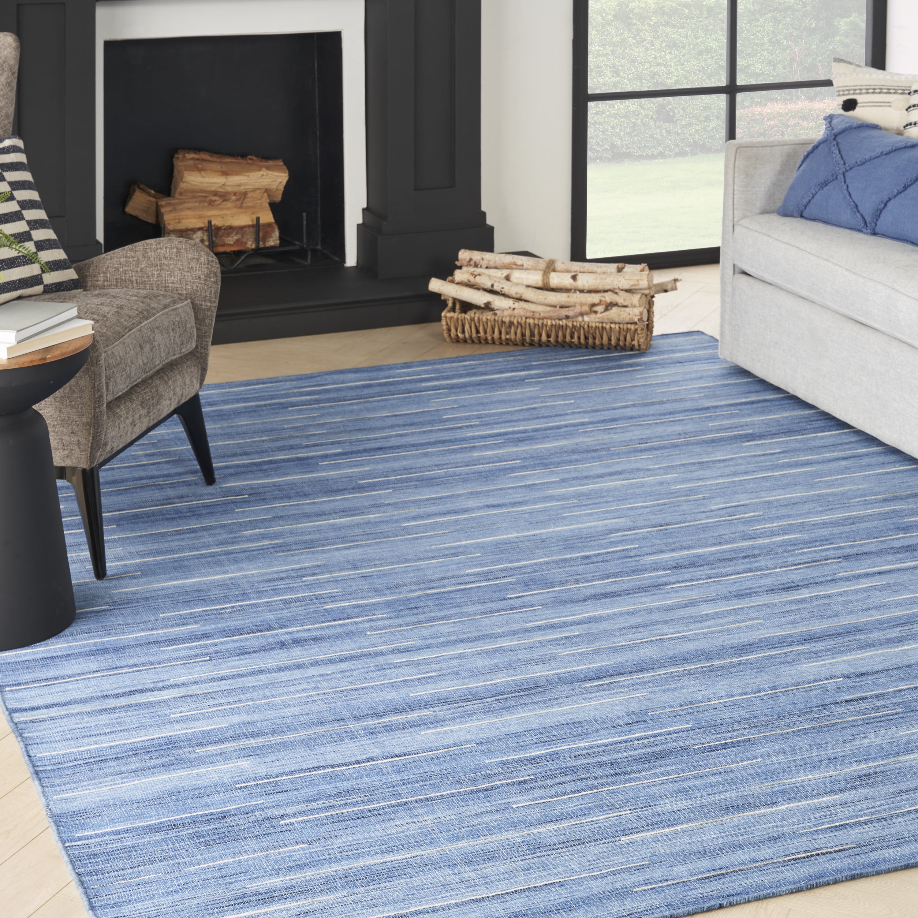 Nourison Interweave Abstract Denim 10' x 14' Area Rug, (10x14