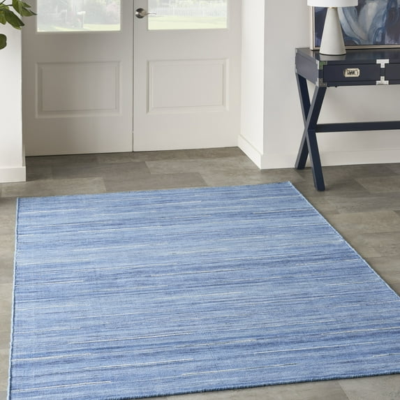 Nourison Interweave Abstract Denim 5'3" x 7'3" Area Rug, (5x7)