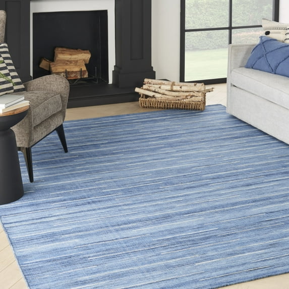 Nourison Interweave Abstract Denim 8' x 10' Area Rug, (8x10)