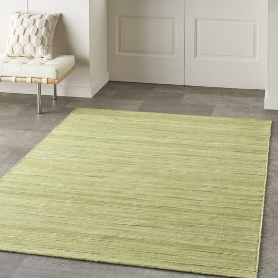 Nourison Interweave Abstract Green 6' x 9' Area Rug, (6x9)