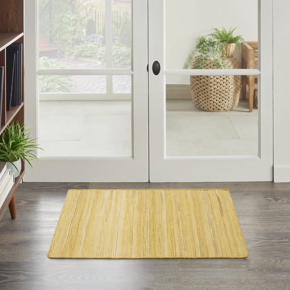 Nourison Interweave Abstract Yellow 2' x 3' Area Rug (2x3)
