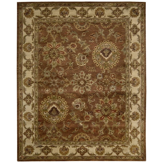 Nourison JA13 Jaipur Area Rug-Color:Rust,Shape:Rectangle,Size:9'6" x 13'6"