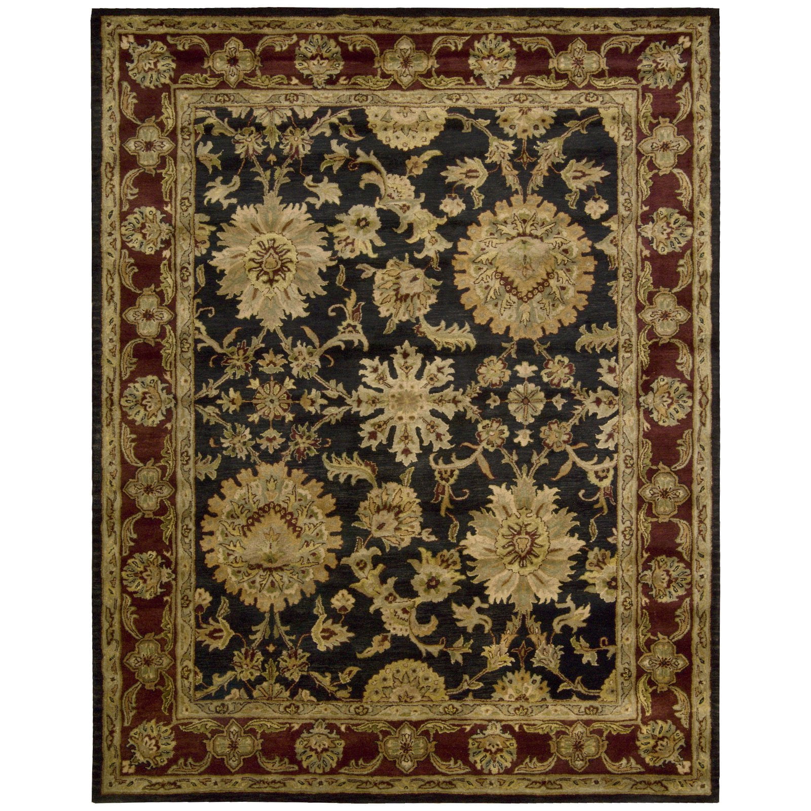 Nourison Rug JA18 Jaipur Area Rug Black 9-ft 6-in 13-ft 6-in 