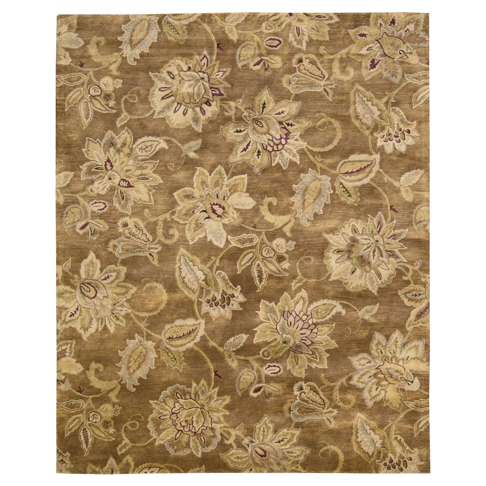 Jaipur Handcrafted Tufted Wool Rectangular Rug in Bronze - 5'6" x 8'6"