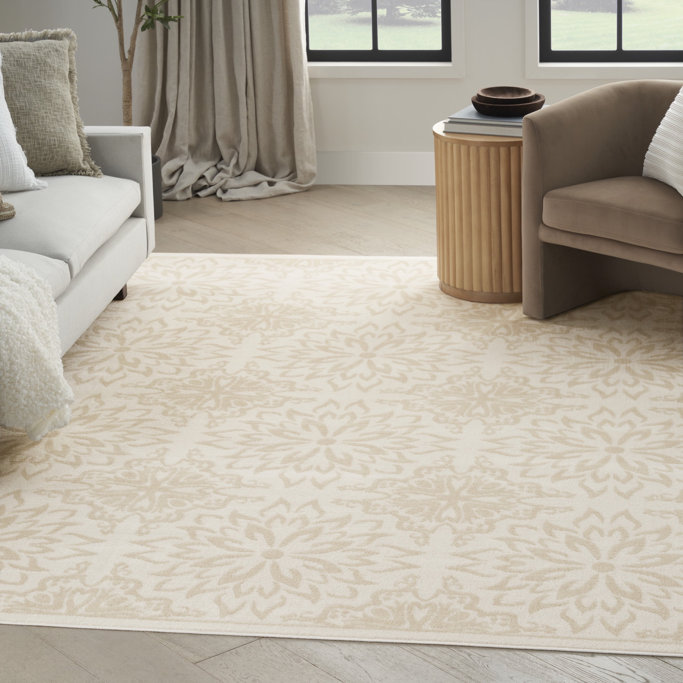 Nourison Jubilant 7' x 10' Ivory Beige Farmhouse Indoor Rug