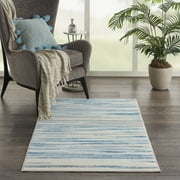 Nourison Jubilant Abstract Blue 3 x 5 Area Rug, 3x5