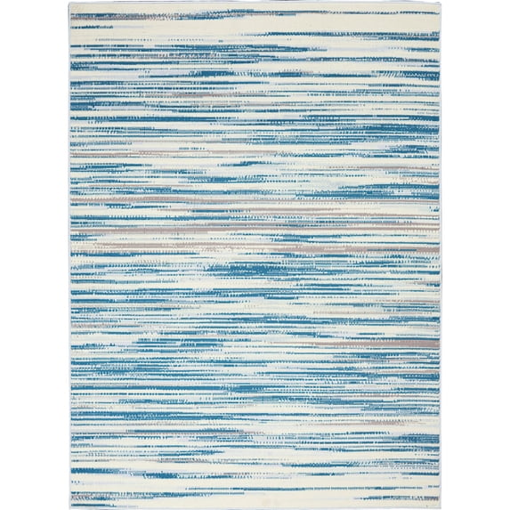 Nourison Jubilant Abstract Blue 5'3" x 7'3" Area Rug, (5x7)