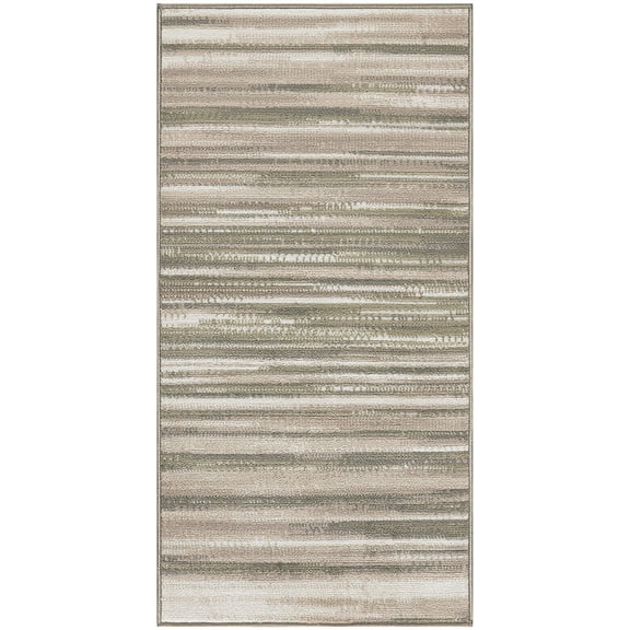Nourison Jubilant Abstract Green Ivory 2' x 4' Area Rug, (2x4)