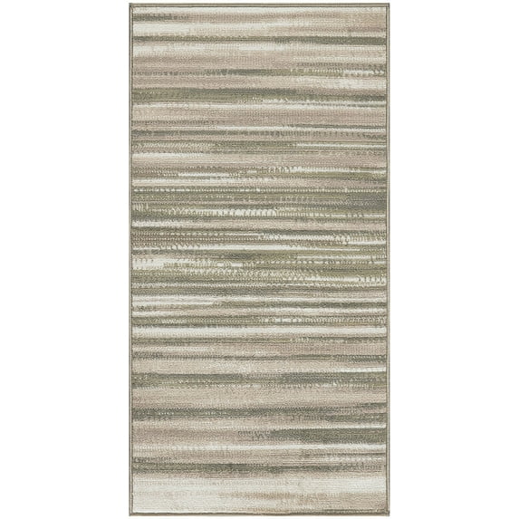 Nourison Jubilant Abstract Green Ivory 2' x 4' Area Rug, (2x4)