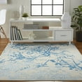 thumbnail image 1 of Nourison Jubilant Abstract Ivory/Blue 4' x 6' Area Rug, (4x6), 1 of 8
