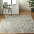 thumbnail image 1 of Nourison Jubilant Damask Grey 5'3" x 7'3" Area Rug, (5x7), 1 of 9