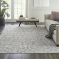 thumbnail image 1 of Nourison Jubilant Distressed Damask Grey 8'6" x 12' Area Rug, (9' x 12'), 1 of 9
