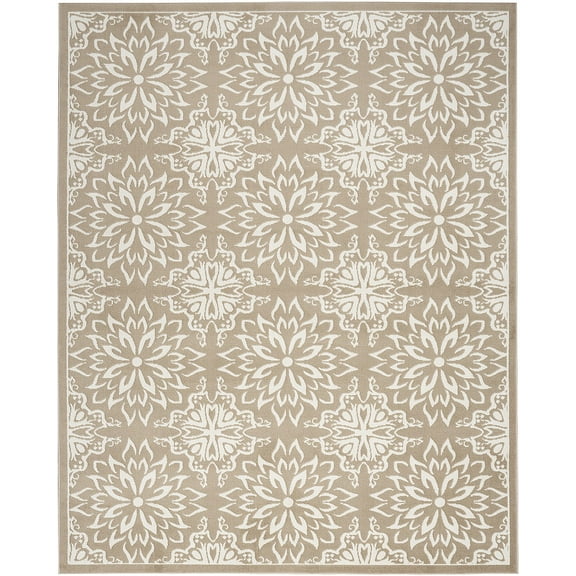 Nourison Jubilant Farmhouse Taupe 5'3" x 7'3" Area Rug (5x7)