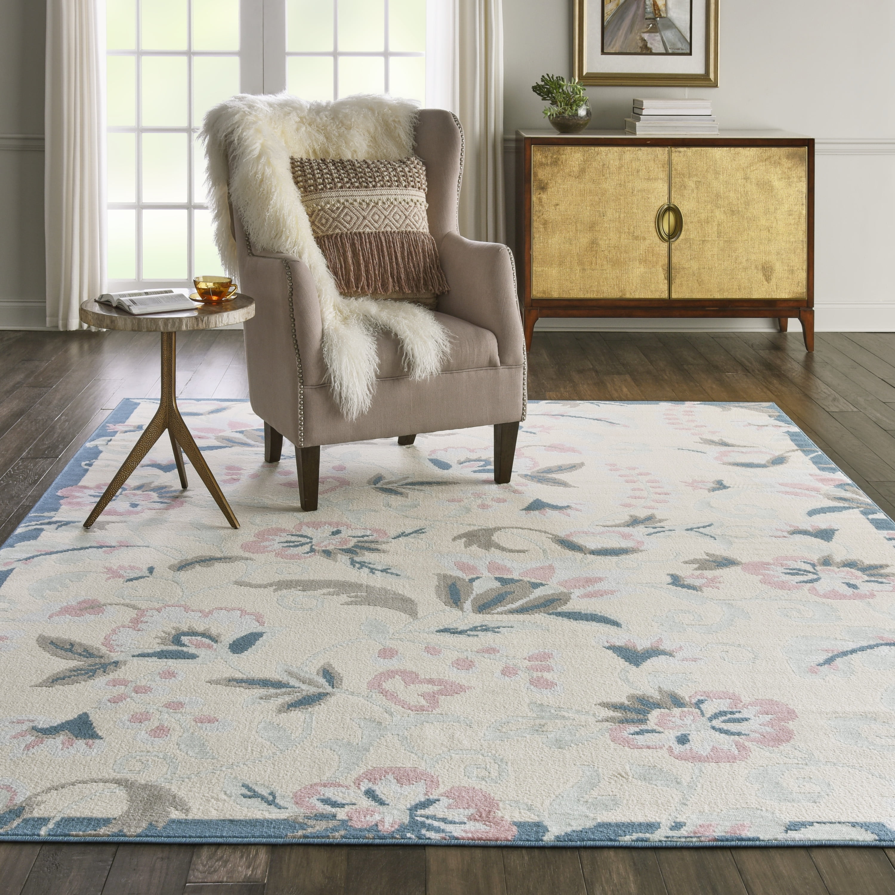 Nourison Jubilant Floral Ivory/Multicolor 7'10