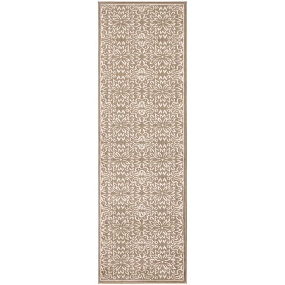 Nourison Jubilant 2'3" x 7'3" Taupe Farmhouse Indoor Rug
