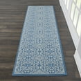 thumbnail image 1 of Nourison Jubilant Geometric Floral Ivory/Blue 2'3" x 7'3" Area Rug, (7' Runner), 1 of 7