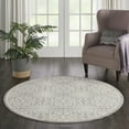 thumbnail image 1 of Nourison Jubilant Geometric Floral Ivory/Grey 5'3" x ROUND Area Rug, (5' Round), 1 of 9