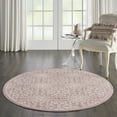 thumbnail image 1 of Nourison Jubilant Geometric Floral Ivory/Pink 5'3" x ROUND Area Rug, (5' Round), 1 of 9