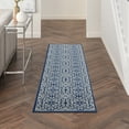 thumbnail image 1 of Nourison Jubilant Geometric Floral Navy/Ivory 2'3" x 7'3" Area Rug, (7' Runner), 1 of 8