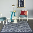 thumbnail image 1 of Nourison Jubilant Geometric Floral Navy/Ivory 4' x 6' Area Rug, (4' x 6'), 1 of 9