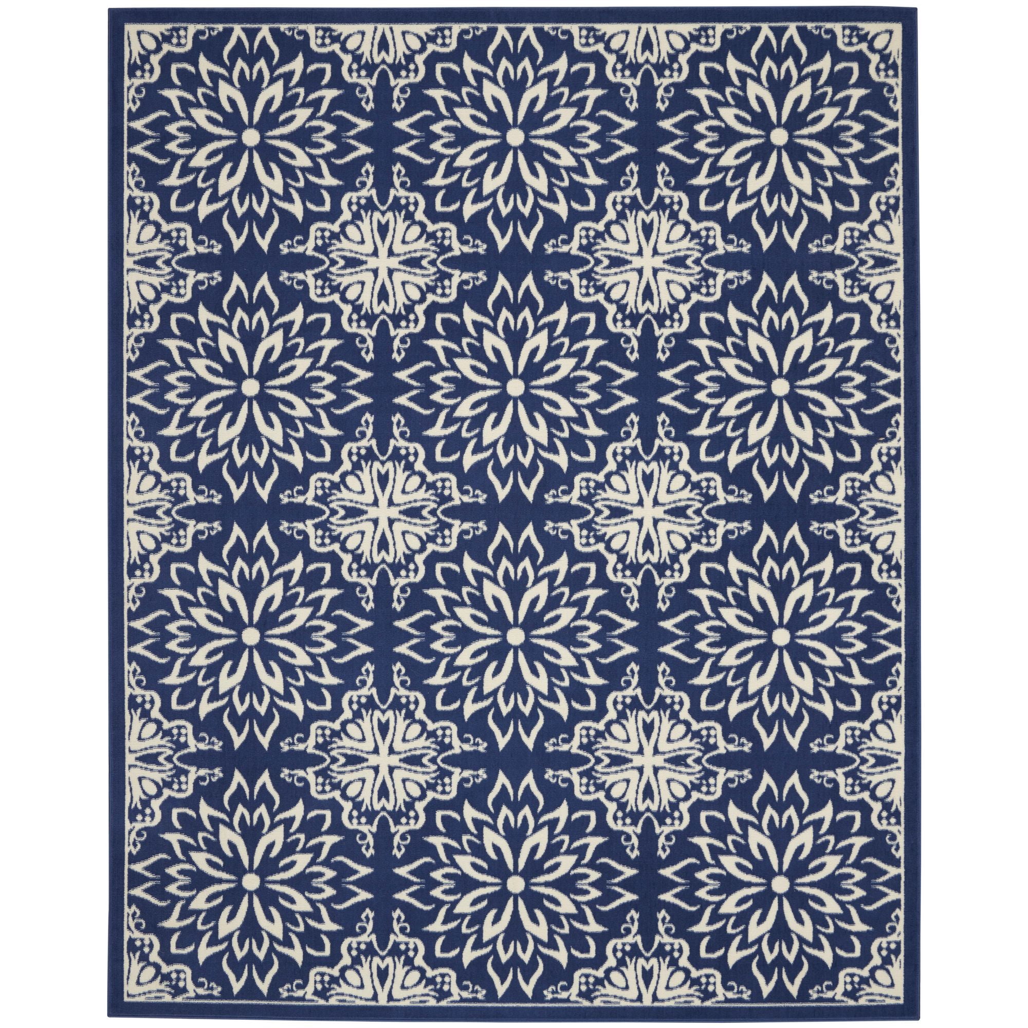 Nourison Jubilant 7'10" x 9'10" Navy/Ivory Farmhouse Indoor Rug