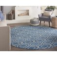 thumbnail image 1 of Nourison Jubilant Modern Moroccan Blue 8' x ROUND Area Rug, (8' Round), 1 of 8