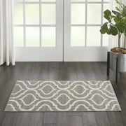 Nourison Jubilant Modern Moroccan Grey 2 x 4 Area Rug, 2 x 4