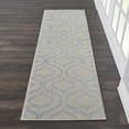 thumbnail image 1 of Nourison Jubilant Modern Moroccan Ivory/Blue 2'3" x 7'3" Area Rug, (7' Runner), 1 of 8