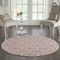 thumbnail image 1 of Nourison Jubilant Modern Moroccan Pink 5'3" x ROUND Area Rug, (5' Round), 1 of 8
