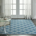 thumbnail image 1 of Nourison Jubilant Modern Trellis Blue 6' x 9' Area Rug, (6' x 9'), 1 of 8