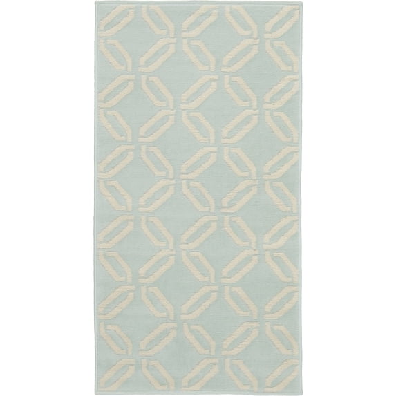 Nourison Jubilant Modern Trellis Green 2' x 4' Area Rug, (2' x 4')