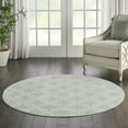 thumbnail image 1 of Nourison Jubilant Modern Trellis Green 5'3" x ROUND Area Rug, (5' Round), 1 of 8