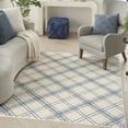 thumbnail image 1 of Nourison Jubilant Plaid Ivory/Navy 7'10" x 9'10" Area Rug (8x10), 1 of 8