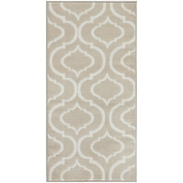 Nourison Jubilant Trellis Beige 2' x 4' Area Rug, (2x4)
