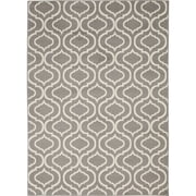 Nourison Jubilant Trellis Grey 5'3" x 7'3" Area Rug, 5x7