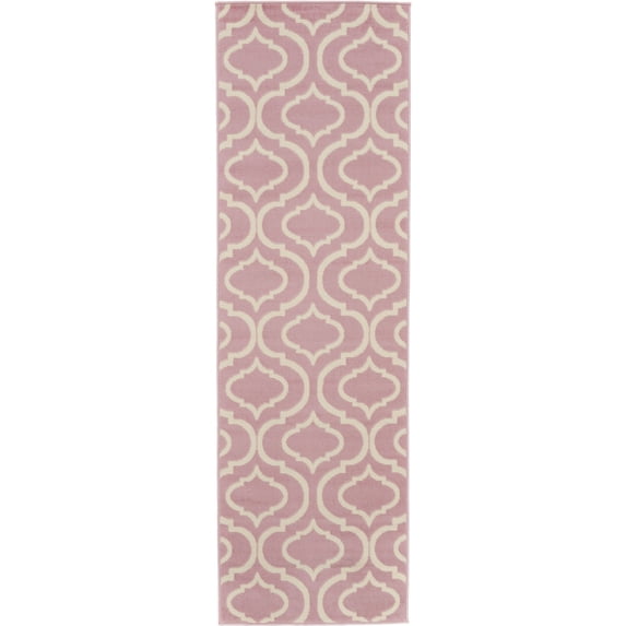 Nourison Jubilant Trellis Pink 2'3" x 7'3" Area Rug, (2x7)