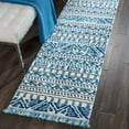 thumbnail image 1 of Nourison Kamala Modern Boho Ivory/Blue 2'2" x 7'6" Area Rug, (8' Runner), 1 of 6