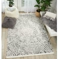 thumbnail image 1 of Nourison Kamala Moroccan White/Black 3'11" x 5'11" Area Rug, (4x6), 1 of 6