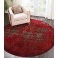 thumbnail image 1 of Nourison Karma Distressed Vintage Red 7'10" x ROUND Area Rug, (8' Round), 1 of 7