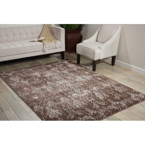 Nourison Karma Persian Mocha 3'9" x 5'9" Area Rug, (4x6)