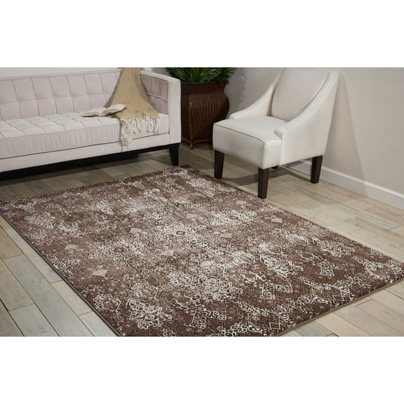 Nourison Karma Persian Mocha 3'9" x 5'9" Area Rug, (4x6)