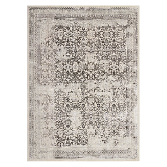 Kathy Ireland KI34 Silver Screen Area Rug, Grey, 9'10" x 13'2"