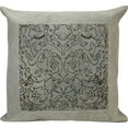 thumbnail image 1 of Nourison Laser Cut Paisley Grey Throw Pillow, 1 of 4