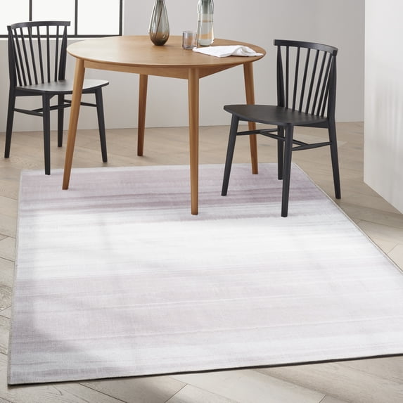 Nourison Launder Abstract Ivory 7'10" x 9'10" Area Rug, Easy Cleaning, Non Shedding, Bed Room, Living Room, Dining Room, Kitchen (8x10)