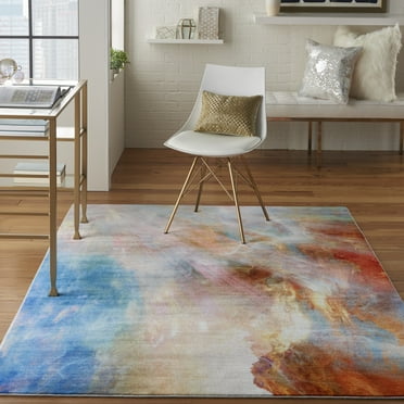 Nourison Le Reve Abstract Multicolor 5'3" x 7'3" Area Rug, (5x7)