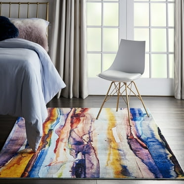 Nourison Le Reve Abstract Multicolor 5'3" x 7'3" Area Rug, (5x7)