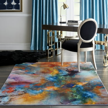 Nourison Le Reve Abstract Multicolor 5'3" x 7'3" Area Rug, (5x7)