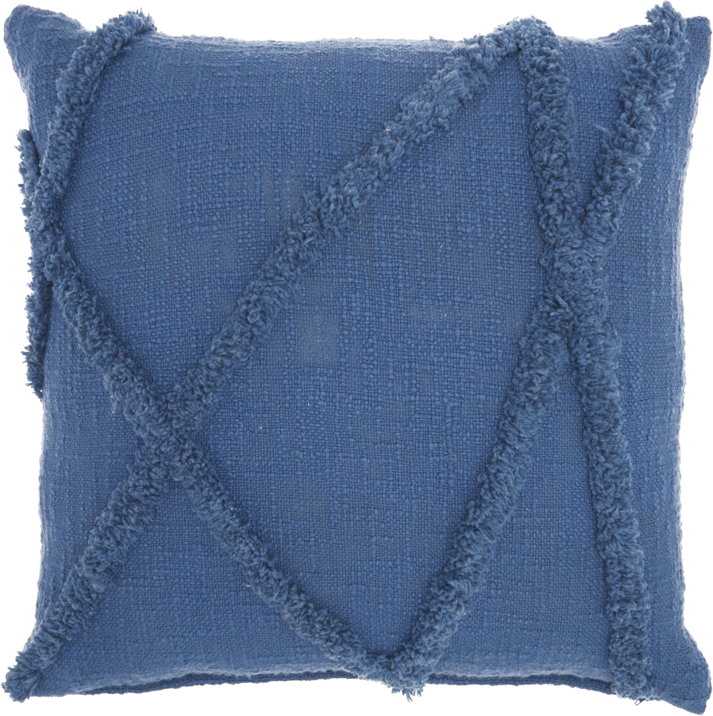Life Styles Blue Ink Tufted XOXO 18 Square Throw Pillow - #838R4