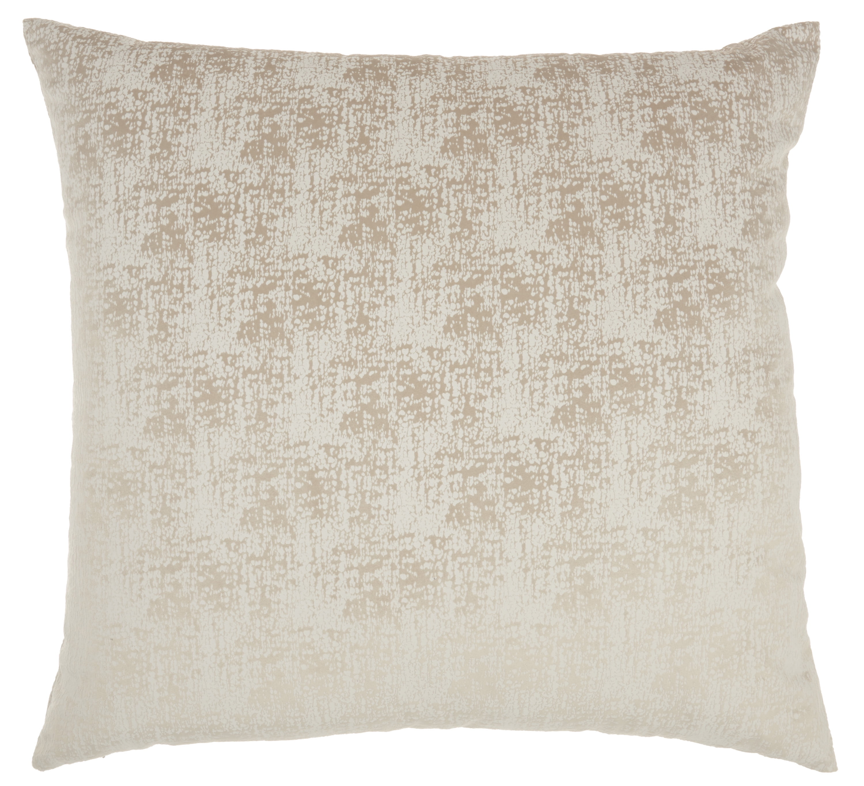Beige and Off-White Velvet Square Decorative Pillow Set