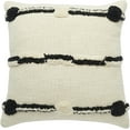 thumbnail image 1 of Nourison Life Styles Black Ivory Decorative Throw Pillow , 18" x 18", 1 of 4